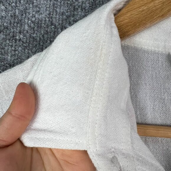 NEW Saint Helena Women's Shirt‎ Dress White Collar Button size L - Picture 7 of 9